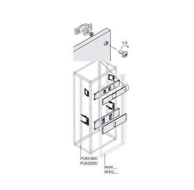 Комплект горизонт. уст. T6 3/4P FIX W=600мм ABB 1STQ007883A0000