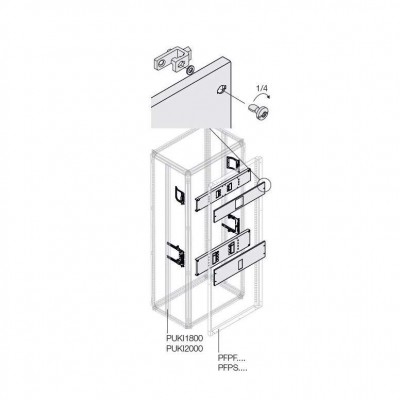 Комплект горизонт. T6 3/4P FIX мотор. W=600мм ABB 1STQ007885A0000