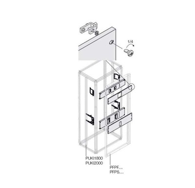 Комплект горизонт. уст. T6 3/4P выкат.W=600мм ABB 1STQ007893A0000