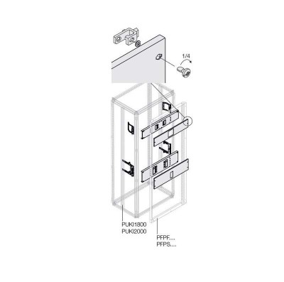 Комплект T7 3P FIX(MOT-RHD-I-IM) W=600мм ABB 1STQ007898A0000