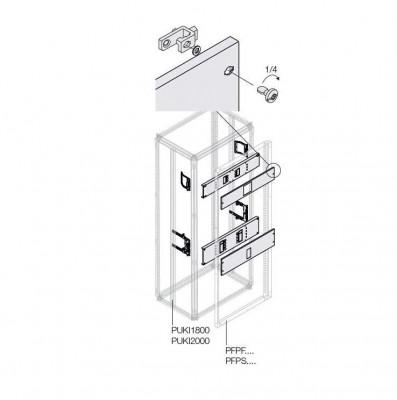 Комплект T7 3/4P FIX блок. мотор. W=600мм ABB 1STQ007900A0000