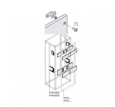 Комплект T7 3/4P FIX мотор. поворот. рук. W=800мм ABB 1STQ007904A0000