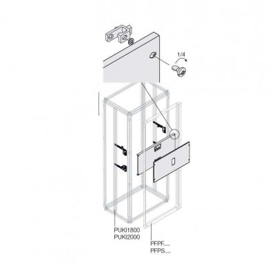 Комплект верт. XT1 3/4P PLUG W=400мм ABB 1STQ007914A0000