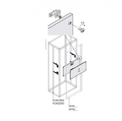 Комплект верт. XT1 3-4P PLUG W=600мм ABB 1STQ007915A0000