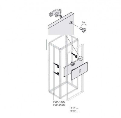 Комплект верт. XT1 3/4P PLUG поворот. рук. W=400мм ABB 1STQ007918A0000