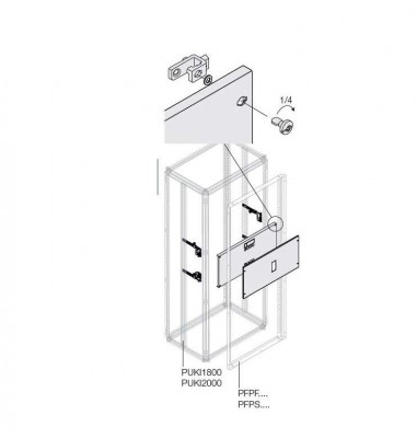 Комплект верт. XT2 3-4P FIX W=600мм ABB 1STQ007922A0000