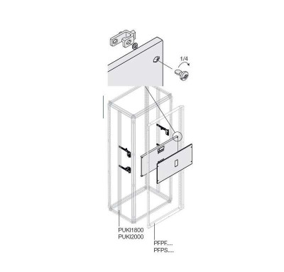 Комплект верт. 4 XT2 3/4P FIX W=800мм ABB 1STQ007924A0000