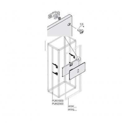 Комплект верт. XT2 3-4P FIX поворот. рук. W=600мм ABB 1STQ007926A0000