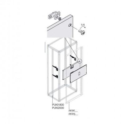 Комплект верт. XT2 3/4P PLUG W=400мм ABB 1STQ007927A0000