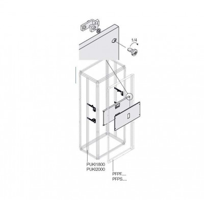 Комплект верт. 4 XT2 3/4P PLUG W=800мм ABB 1STQ007930A0000