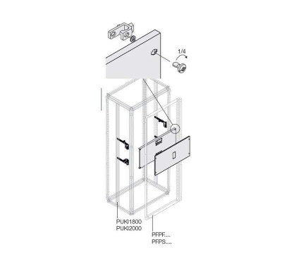 Комплект верт. XT2 3/4P PLUG мотор. W=400мм ABB 1STQ007931A0000