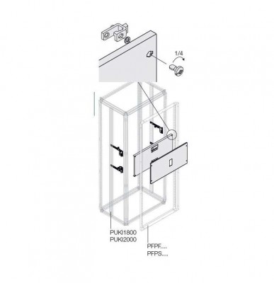 Комплект верт. XT2 3P выкат. W=400мм ABB 1STQ007935A0000