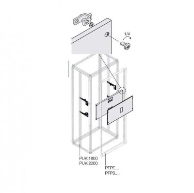 Комплект верт. XT2 4P выкат. +RCD W=600мм ABB 1STQ007944A0000