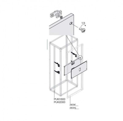 Комплект верт. XT3 3/4P FIX W=400мм ABB 1STQ007945A0000