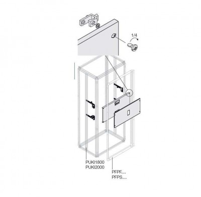 Комплект верт. XT3 3-4P FIX W=600мм ABB 1STQ007946A0000