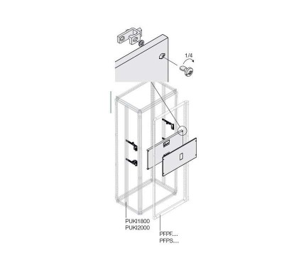 Комплект верт. XT3 3/4P PLUG W=400мм ABB 1STQ007949A0000