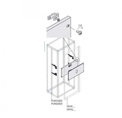 Комплект верт. XT3 4P FIX+RCD. W=400мм ABB 1STQ007956A0000