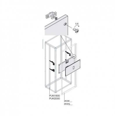 Комплект верт. XT4 3/4P FIX W=400мм ABB 1STQ007960A0000