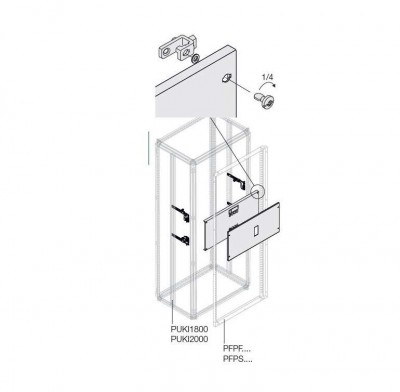 Комплект верт. 3 XT4 3P FIX W=600мм ABB 1STQ007962A0000