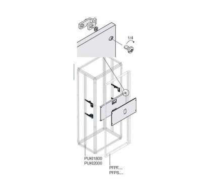 Комплект верт. 4 XT4 3P FIX W=800мм ABB 1STQ007963A0000