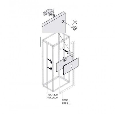 Комплект верт. XT4 3/4P PLUG W=400мм ABB 1STQ007966A0000