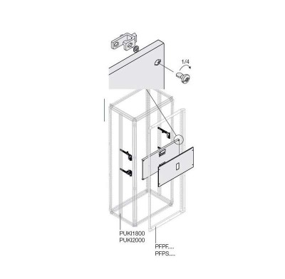 Комплект верт. 3 XT4 3P PLUG W=600мм ABB 1STQ007968A0000