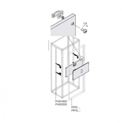 Комплект верт. 4 XT4 3P PLUG W=800мм ABB 1STQ007969A0000