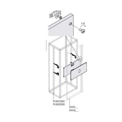 Комплект верт. XT4 3-4P PLUG поворот. рук. W=600мм ABB 1STQ007973A0000