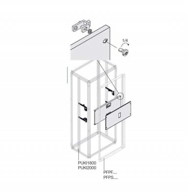 Комплект верт. XT4 3/4P выкат. W=400мм ABB 1STQ007974A0000