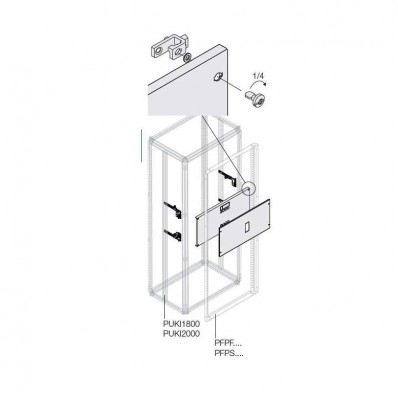 Комплект верт. XT4 4P выкат. +RCD W=600мм ABB 1STQ007981A0000