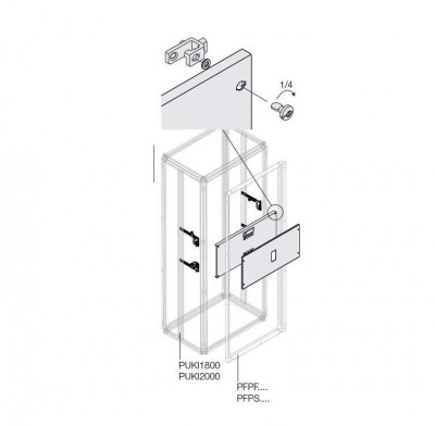 Комплект верт. T4 3/4P FIX мотор. W=400мм ABB 1STQ007984A0000