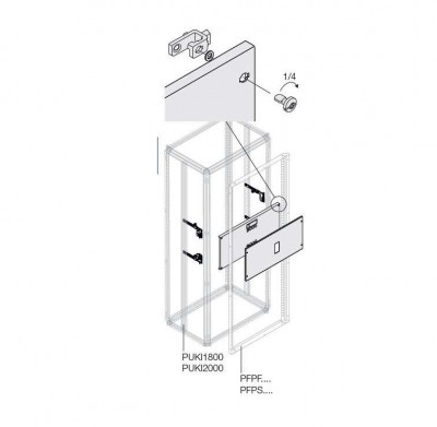 Комплект верт. T4 3/4P FIX мотор.W=600мм ABB 1STQ007985A0000