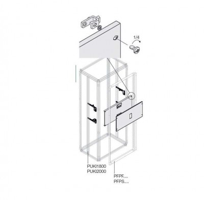 Комплект T5 3/4P FIX + поворот. рук. (400/630A) W=600мм ABB 1STQ007989A0000