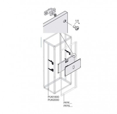 Комплект T5 3/4P PLUG поворот. рук. 400А W=400мм ABB 1STQ007992A0000