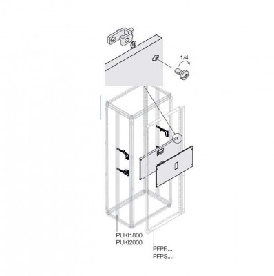 Комплект T5 3/4P выкат. +поворот. рук. (400A)W=600мм ABB 1STQ007994A0000