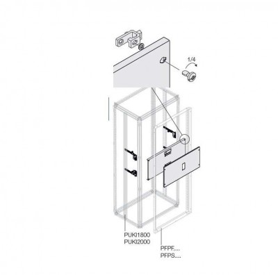 Комплект T5 3/4P выкат. мотор. 400А W=400мм ABB 1STQ007995A0000