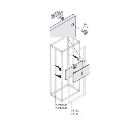 Комплект верт. T5 4P FIX RCD 400А W=400мм ABB 1STQ007998A0000