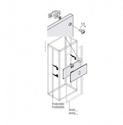 Комплект верт. T5 4P FIX +RCD (400A) W=600мм ABB 1STQ007999A0000