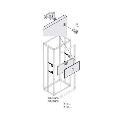 Комплект верт. T5 4P PLUG RCD 400А W=400мм ABB 1STQ008001A0000