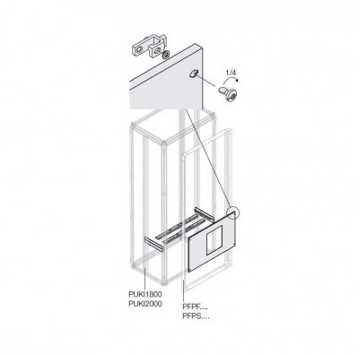 Комплект E1.2 3/4P FIX блок. W=800мм ABB 1STQ008150A0000