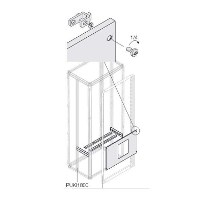 Комплект E1.2 3/4P выкат. блок. W=600мм ABB 1STQ008164A0000