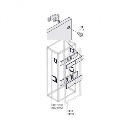 Комплект 2хT6 3/4P выкат. блок. W=600мм ABB 1STQ008167A0000