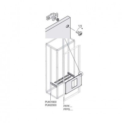 Комплект верт. E1.2 3/4P FIX блок. W=600мм ABB 1STQ008184A0000