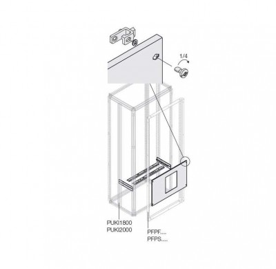 Комплект верт. E2.2 3/4P FIX блок. W=600мм ABB 1STQ008186A0000