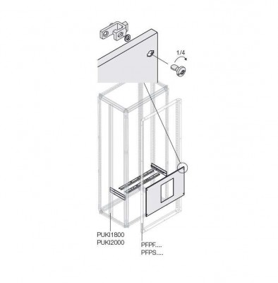 Комплект верт. E1.2 3/4P FIX-INT. W=800мм ABB 1STQ008188A0000