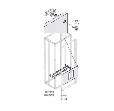 Комплект верт. E6.2 4P FS-HS/FS F блок. W=1250мм ABB 1STQ008194A0000