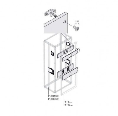 Комплект T5 3/4P PLUG IN мотор. 400А W400мм ABB 1STQ008407A0000