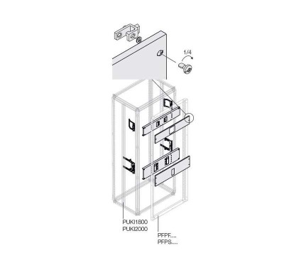 Комплект T5 3P выкат. мотор. 400А W400мм ABB 1STQ008408A0000