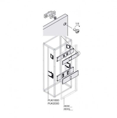 Комплект 2хXT2 3/4P PLUG блок. W=400мм ABB 1STQ008413A0000