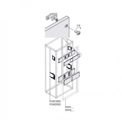 Комплект 2хXT3 3/4P PLUG блок. мотор. W=400мм ABB 1STQ008418A0000